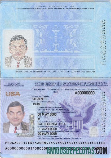 Passaporte dos EUA Novo 2020 baixar para verificação